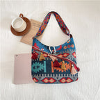 WoEthnic Patterned Flap Hobo Bag