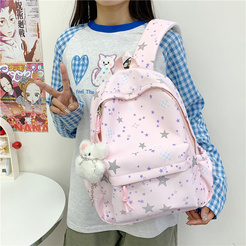 Girls' Star Patterned Backpack