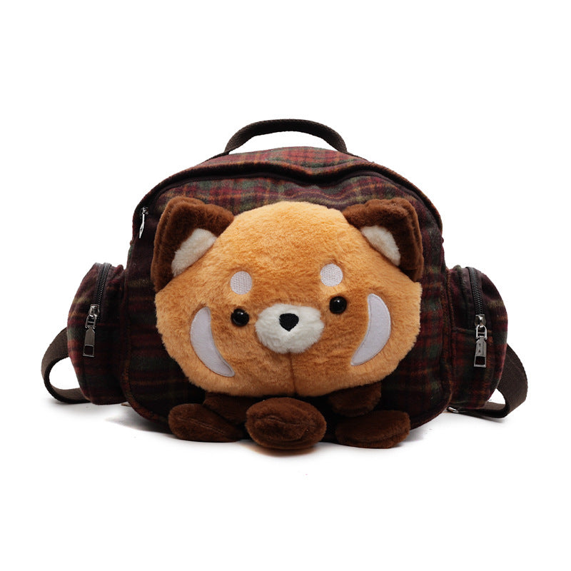 Plush backpack with animal design