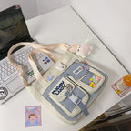 Whimsical Multi-Compartment Messenger Bag