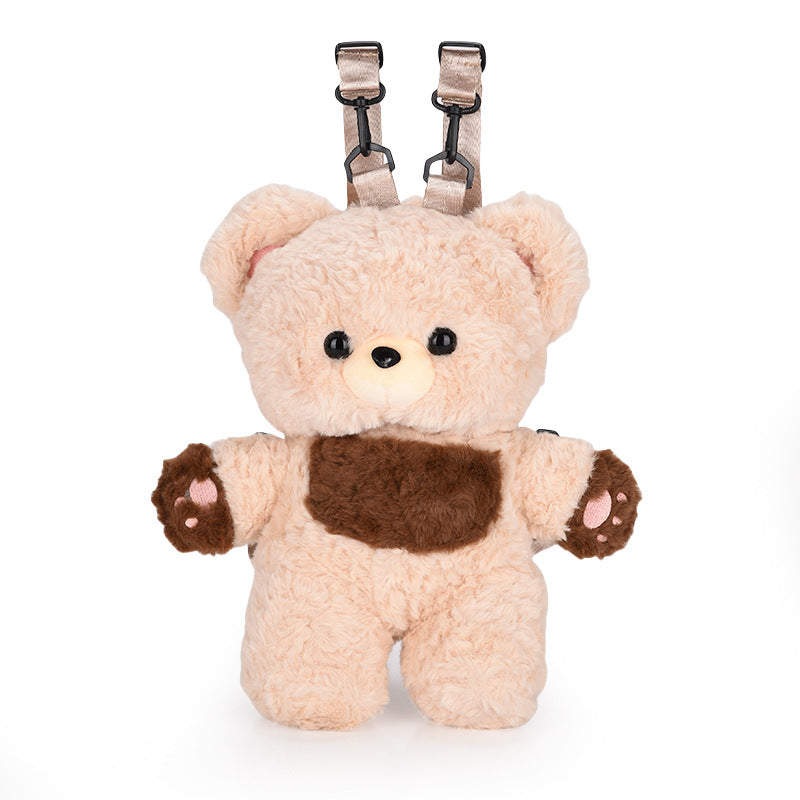 Plush backpack with cute teddy design