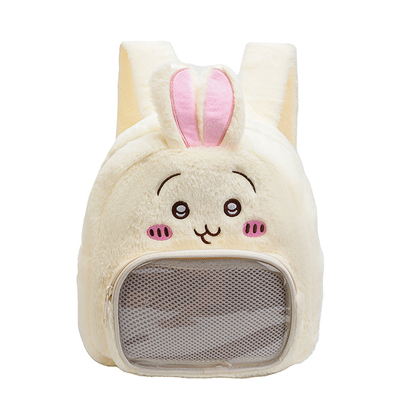 Plush backpack with bunny design
