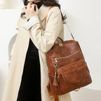 Multifunctional Stylish Leather Backpack Calm Wears