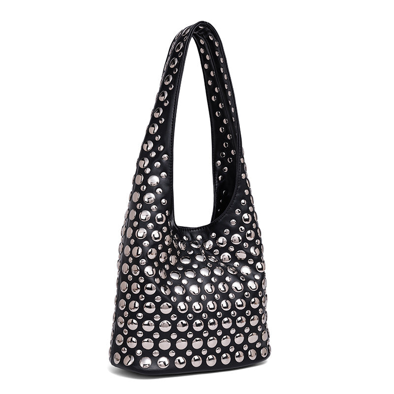 Studded Leather Shoulder Bag