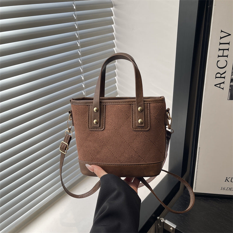 Women's elegant mini bucket bag with detachable shoulder strap-https://detail.1688.com/offer/1025339066405.html-Calm Wears-Coffee-nothing-Calm Wears