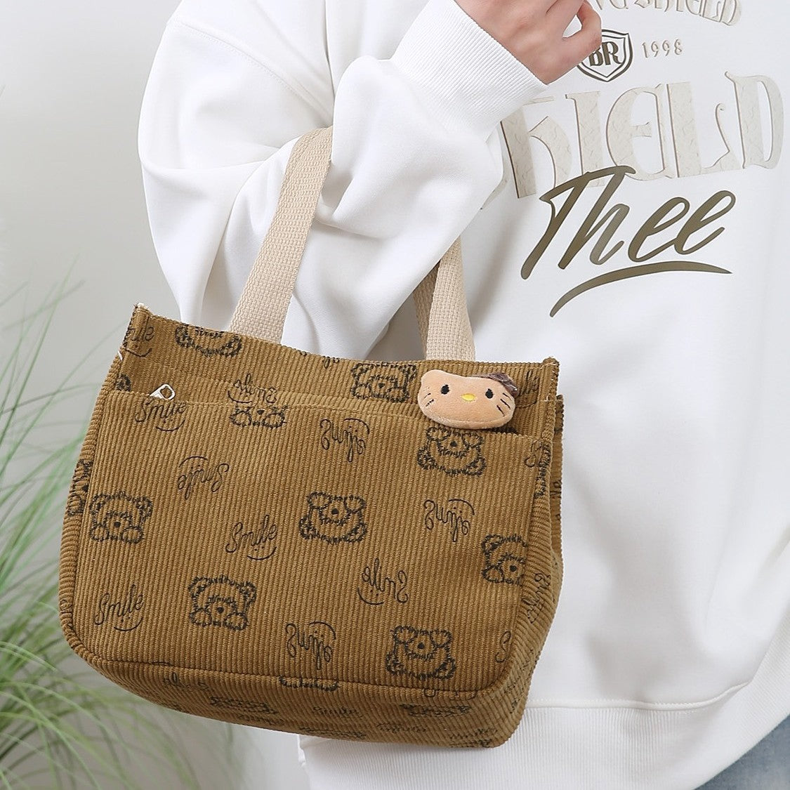 Cute Fun Cartoon Themed Mini Tote Bag