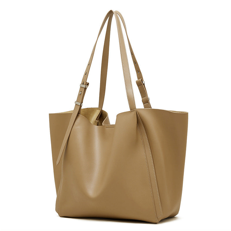 Women's tote bag with elegant design and removable shoulder strap-https://detail.1688.com/offer/994459658272.html-Calm Wears-Apricot-54-Calm Wears