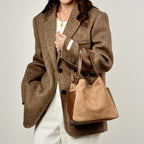 Suede Bucket Handbag