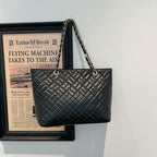 WoQuilted Tote Bag with Chain Handles