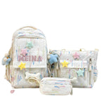 Cute Quilted School Backpack and Tote Set