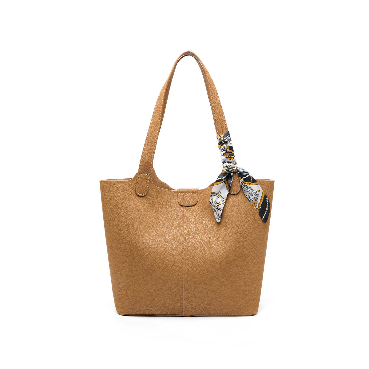 Women’s fashionable tote bag with detachable bow accessory-https://detail.1688.com/offer/972645453377.html-Calm Wears-Cookie-30-Calm Wears
