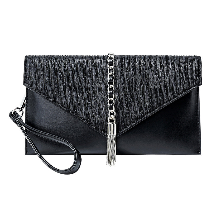 Women's clutch with stylish chain accent