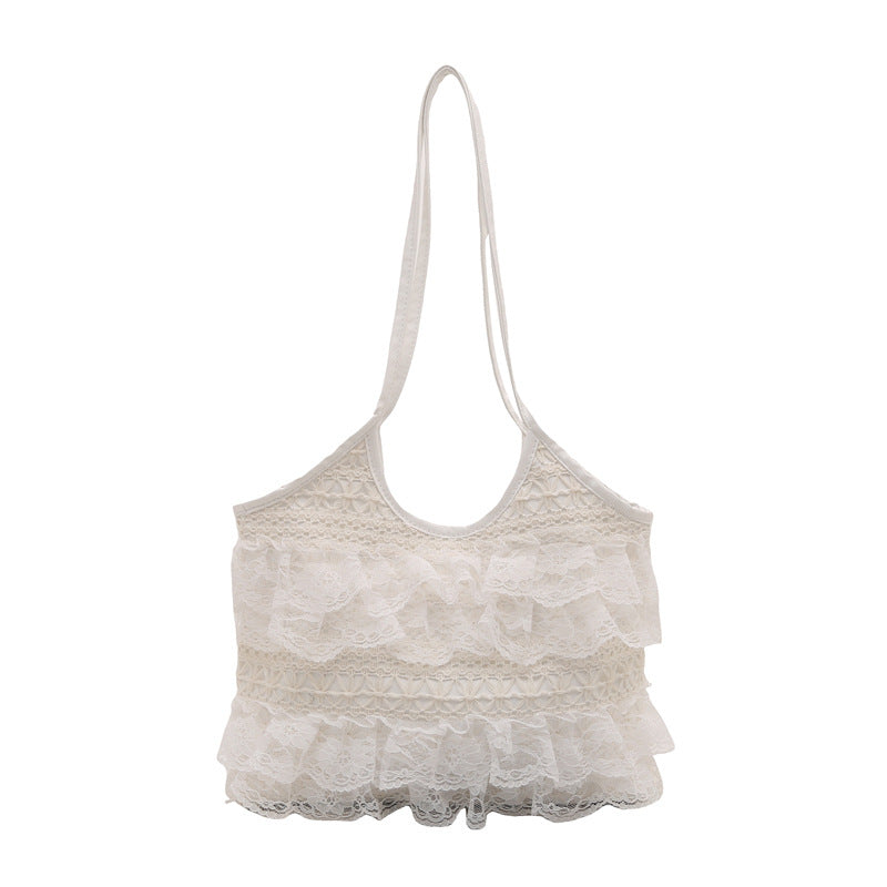Ruffled Lace Crop Top