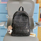 Casual Lightweight Backpack with Polka Dot Design