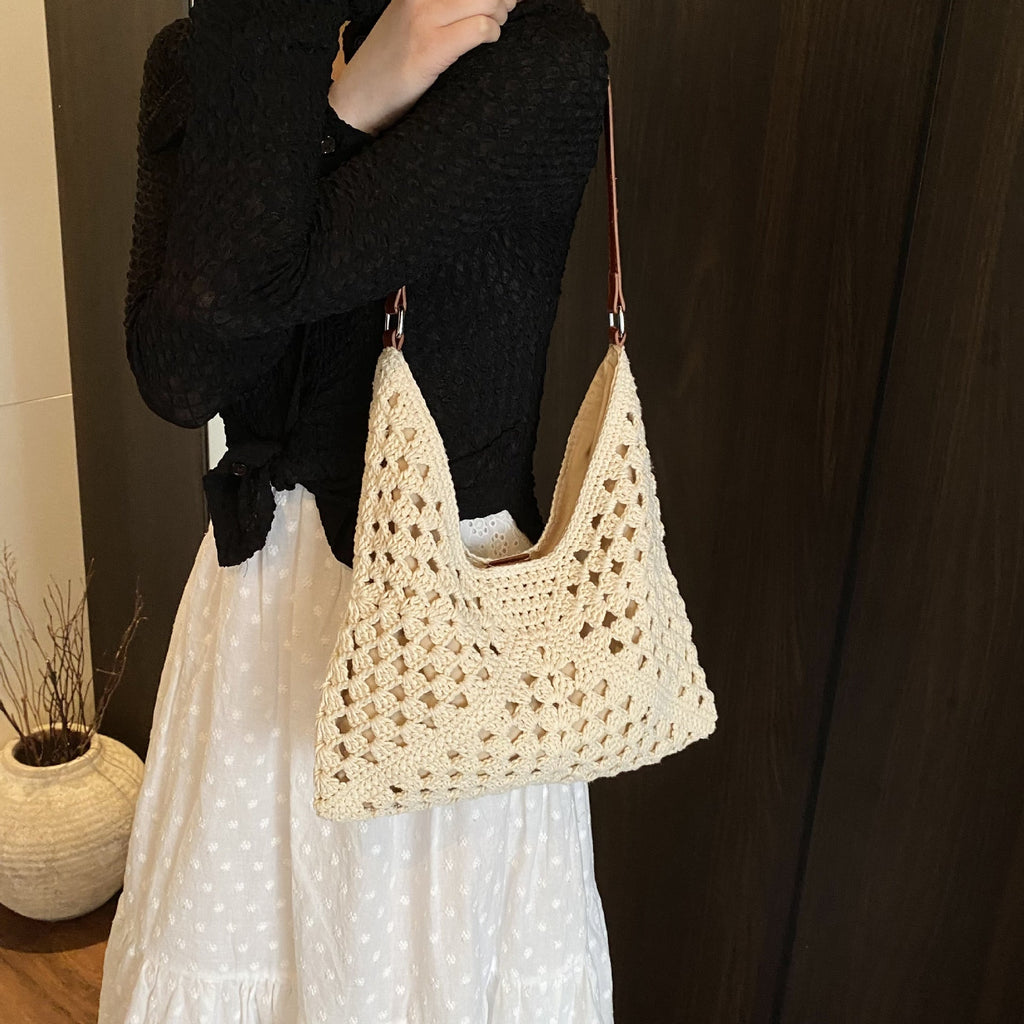 Women's crochet shoulder bag with ergonomic strap-https://detail.1688.com/offer/1039621366772.html-Calm Wears-Beige-nothing-Calm Wears