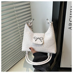 Chic Pouch Handbag with Bow Detail