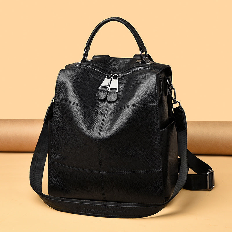 Versatile Multi-Functional Leather Backpack