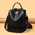 Versatile Multi-Functional Leather Backpack
