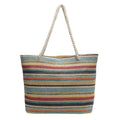 Spacious Striped Beach Tote Calm Wears