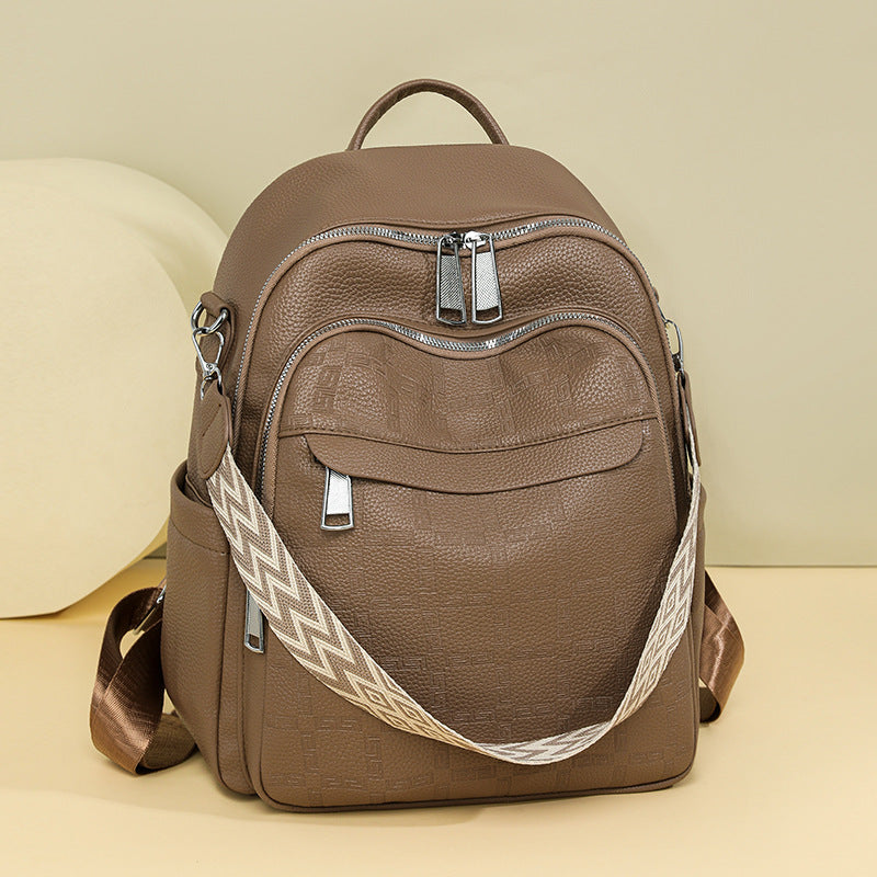 Versatile Textured Backpack with Multiple Compartts