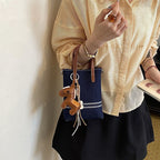 Ladies Mini Shopper Bag with Cute Animal Charm