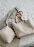 Spacious Women's Shoulder Bag Made of Soft Leather