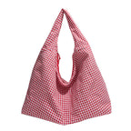 WoGingham Print Slouchy Shoulder Bag