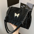 Chic Butterfly Accent Slouchy Handbag