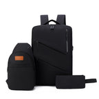 Multi-Compartment Sleek Backpack Set Calm Wears
