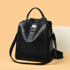 Versatile Multi-Functional Leather Backpack