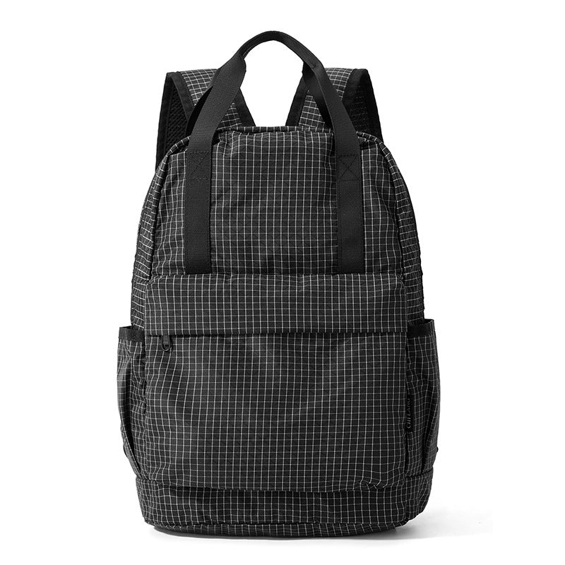Lightweight Grid Pattern Backpack