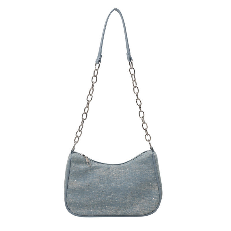 Vintage-Inspired Denim Hobo Bag