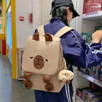 Backpack with Cute Animal Motif
