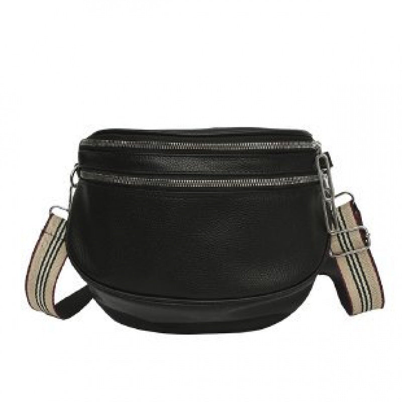 WoChic Dual-Zipper Crossbody Bag