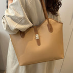 Ladies tote bag made of high-quality leather with elegant design-https://detail.1688.com/offer/981975684283.html-Calm Wears-Cream-nothing-Calm Wears