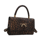 Stylish Animal Print Top Handle Handbag