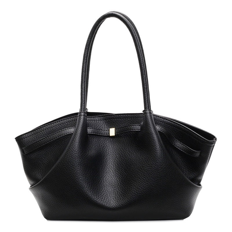 Women's tote bag with structured design-https://detail.1688.com/offer/1028146659910.html-Calm Wears-Black-411221-Calm Wears