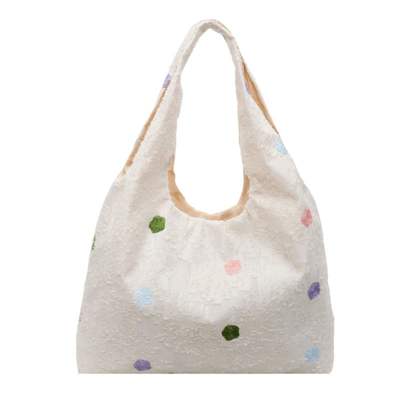 Embroidered Canvas Tote Bag