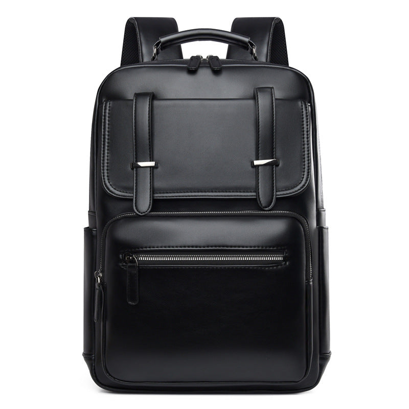 Stylish Multi-Compartment Leather Backpack Calm Wears