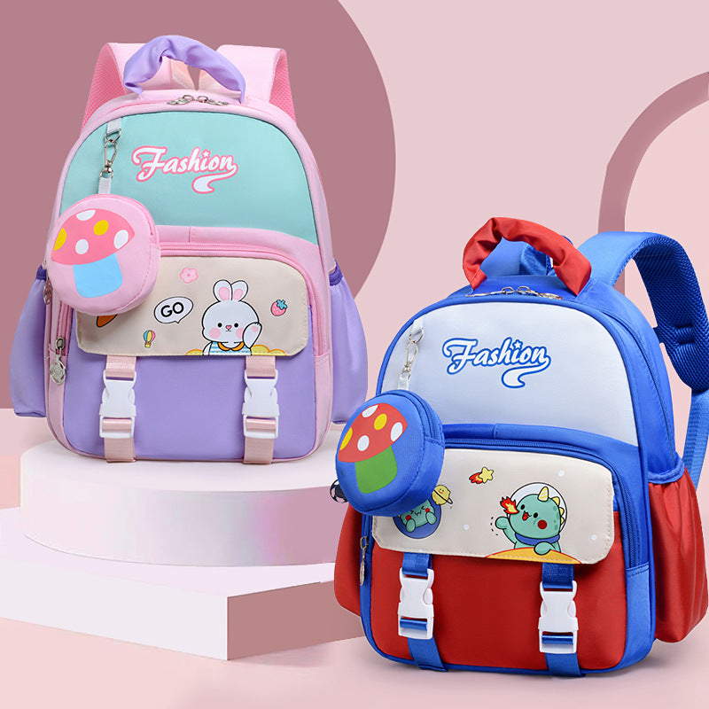 Playful Cartoon-Themed School Backpack