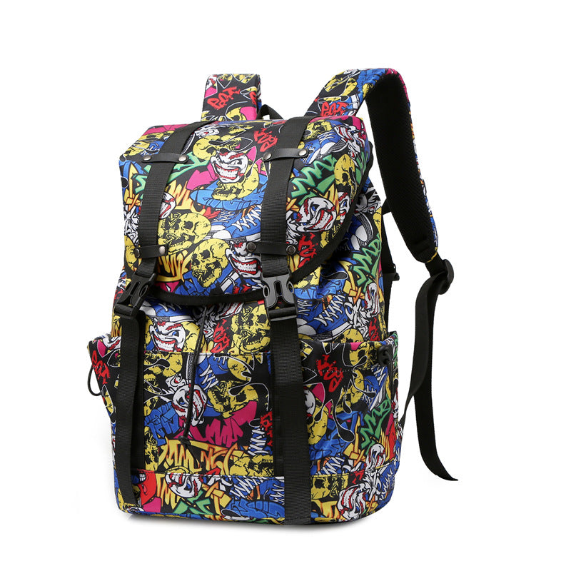 Stylish Leaf-Patterned Backpack