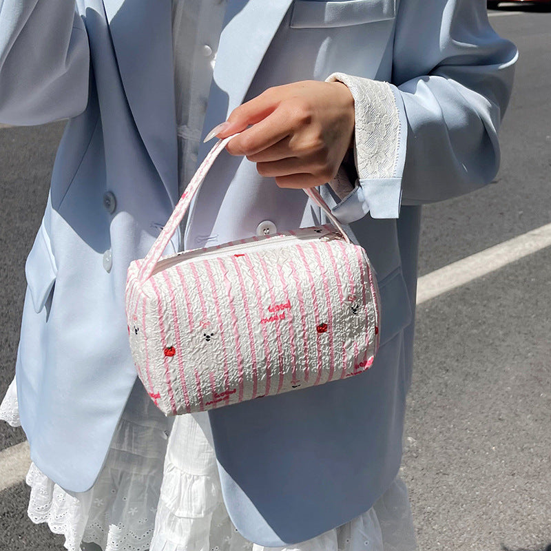 WoCharming Quilted Travel Cosmetic Bag