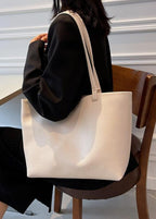 Spacious Women's Shoulder Bag Made of Soft Leather
