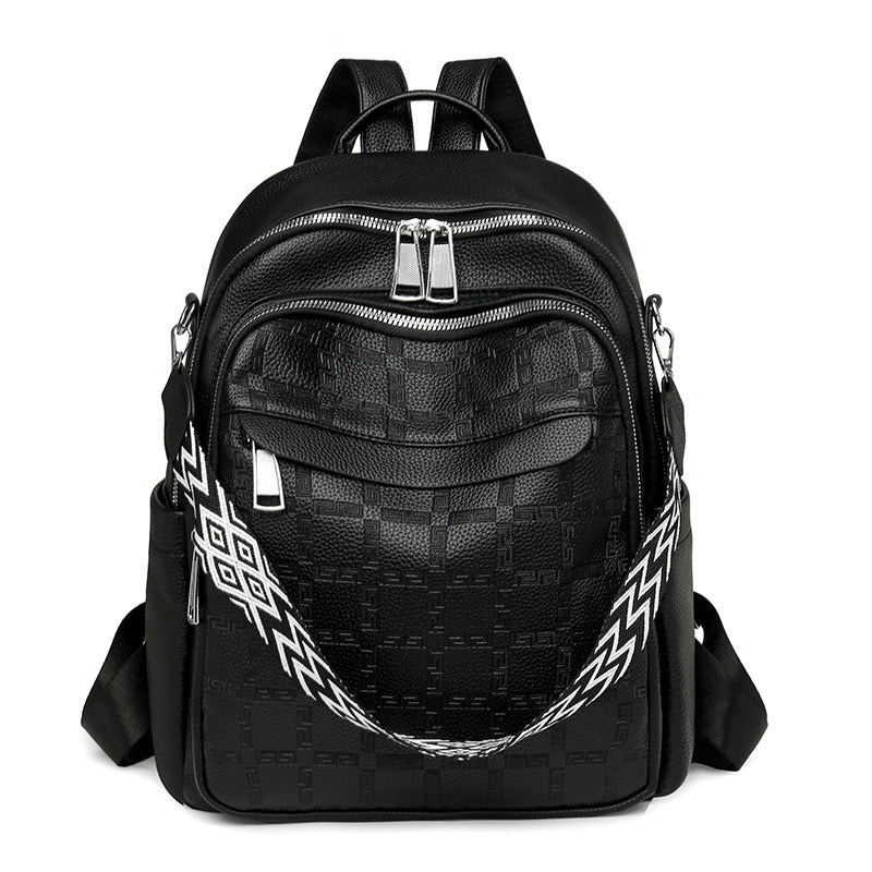 Versatile Textured Backpack with Multiple Compartts