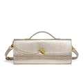 Elegant Textured Snakeskin Evening Clutch
