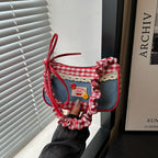 Retro Gingham Mini Crossbody Bag