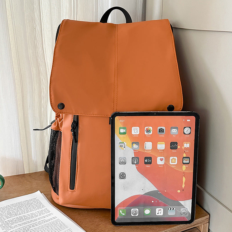 Urban backpack with breathable mesh material and practical compartments