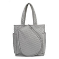 Quilted Multi-Pocket Tote Bag