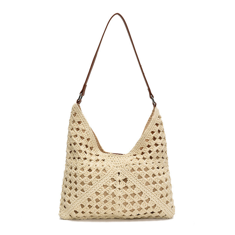 Women's crochet shoulder bag with ergonomic strap-https://detail.1688.com/offer/1039621366772.html-Calm Wears-Beige-nothing-Calm Wears