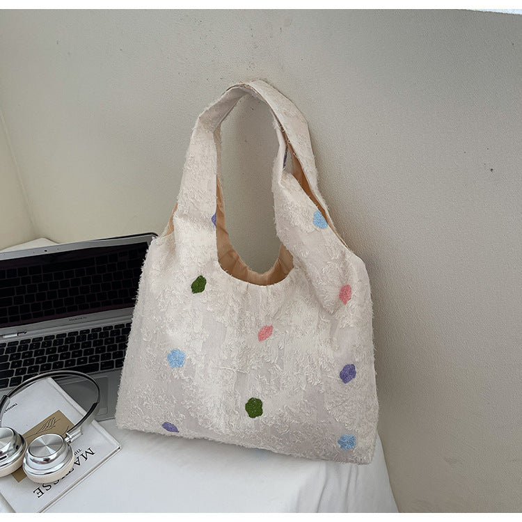 Embroidered Canvas Tote Bag